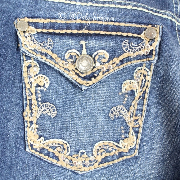 Nine West Vintage America Women's Embroidered and Embellished Jeans - Picture 7 of 8